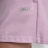 DKNY Γυναικείο High Rise Sweat Shorts με Μεταλλιζέ Logo και Κορδόνι
