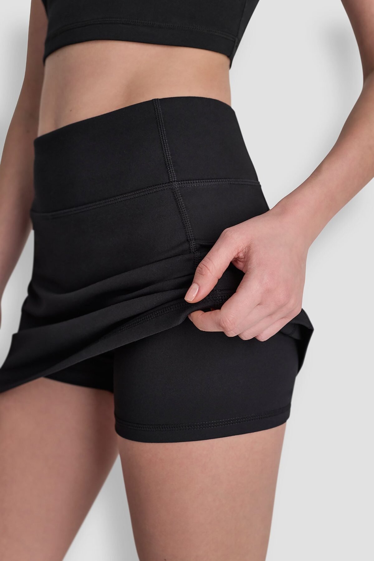 DKNY Sport Γυναικεία Αθλητική Φούστα Skort Extra High Rise Balance Compression με Εσωτερικό Biker Shorts