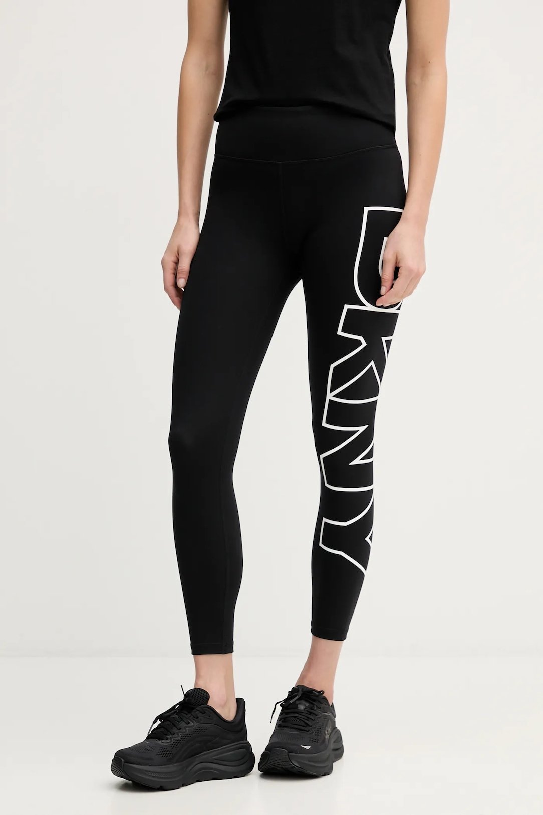 DKNY Sport Γυναικείο Κολάν 7 8 Ψηλόμεσο Compression με Μεγάλο Logo