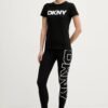 DKNY Sport Γυναικείο Κολάν 7 8 Ψηλόμεσο Compression με Μεγάλο Logo