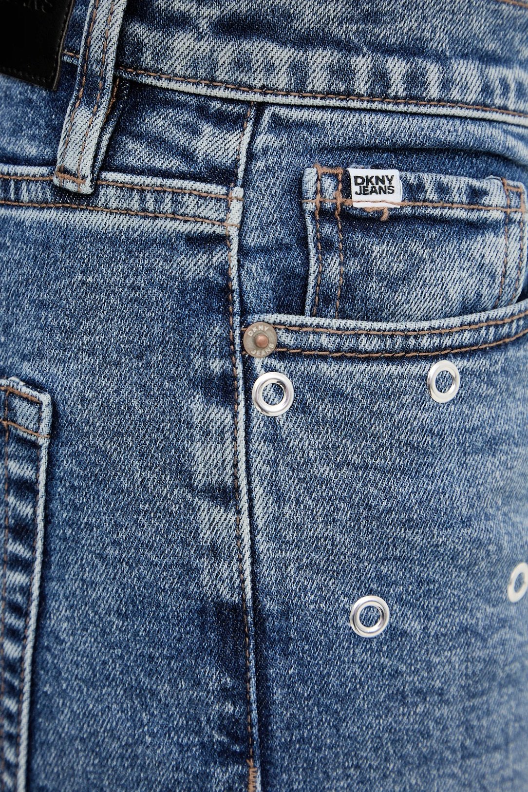 DKNY Τζιν Παντελόνι Straight Fit Regular Waist με Ελαφρύ Stretch