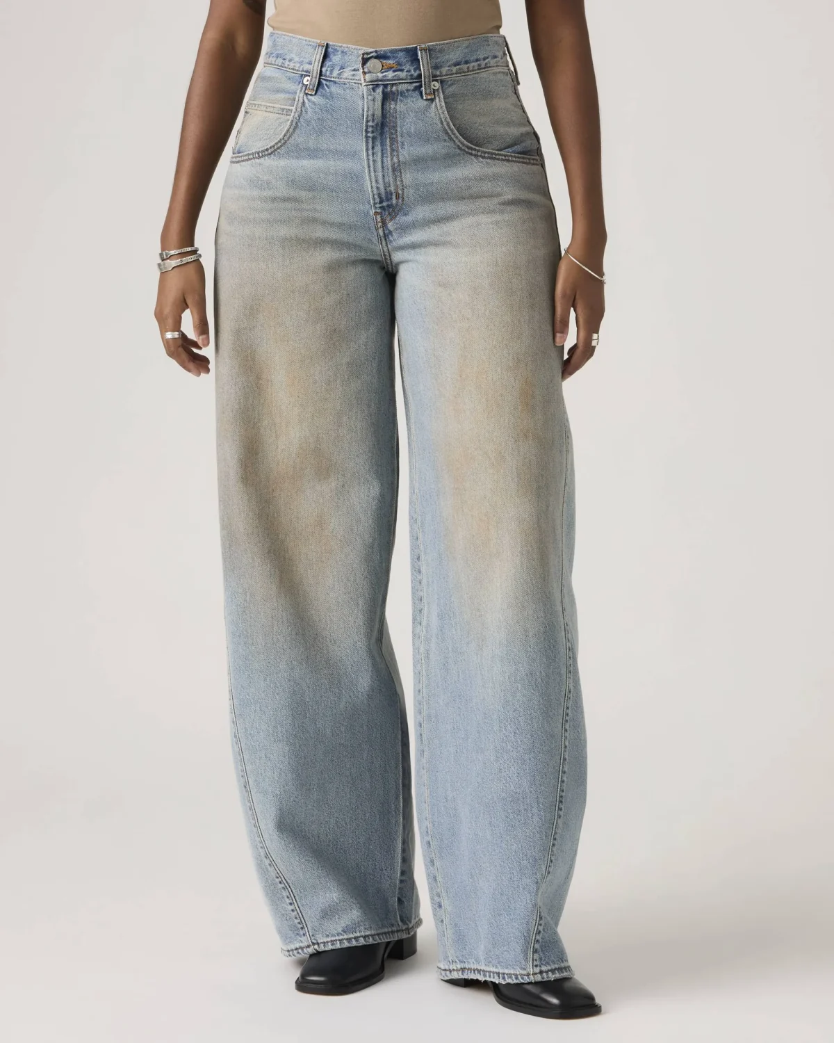 Levi’s Super Baggy Barrel Γυναικείο Τζιν Loose Fit Mid Rise Barrel Leg