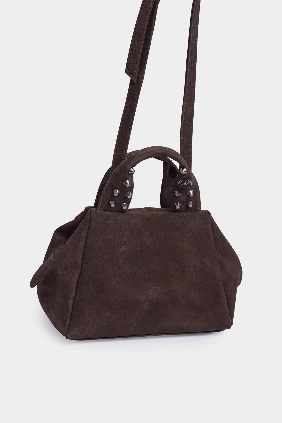 EA Bags Bubble Bag Suede Τσάντα Ώμου Με Φερμουάρ Και Ρυθμιζόμενο Λουράκι