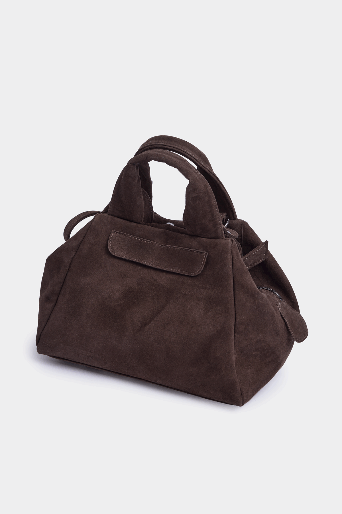 EA Bags Bubble Bag Suede Τσάντα Ώμου Με Φερμουάρ Και Ρυθμιζόμενο Λουράκι