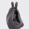 bubble-dermatines-GREY-COGNAC-2.png EA Bags Bubble Bag Τσάντα Ώμου Με Φερμουάρ Και Ρυθμιζόμενο Λουράκι