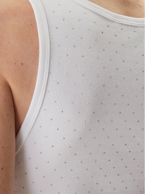 DKNY Top DJ6T1730 Γυναικείο Τοπ Slim Fit με V Λαιμόκοψη και Διακοσμητικές Λεπτομέρειες