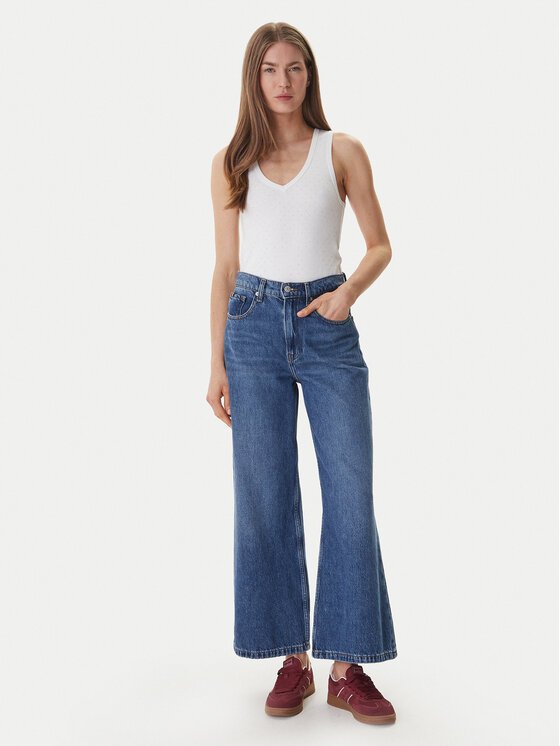 DKNY Top DJ6T1730 Γυναικείο Τοπ Slim Fit με V Λαιμόκοψη και Διακοσμητικές Λεπτομέρειες