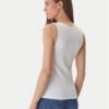 DKNY Top DJ6T1730 Γυναικείο Τοπ Slim Fit με V Λαιμόκοψη και Διακοσμητικές Λεπτομέρειες