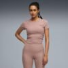 PUMA Γυναικείο T-Shirt CLOUDSPUN Ribbed Slim Training με Μαλακό Rib Ύφασμα