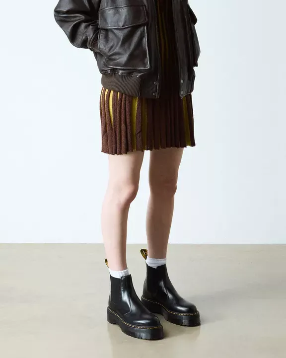 Dr. Martens Unisex Chelsea Μποτάκια 2976 Quad Smooth Leather Platform