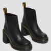 26440001 (5) Dr. Martens Γυναικεία Chelsea Μποτάκια Spence Leather Flared Heel