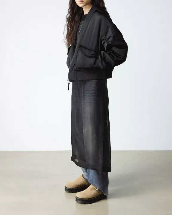 Dr. Martens Γυναικεία Mules Zebzag Suede Slingback Platform