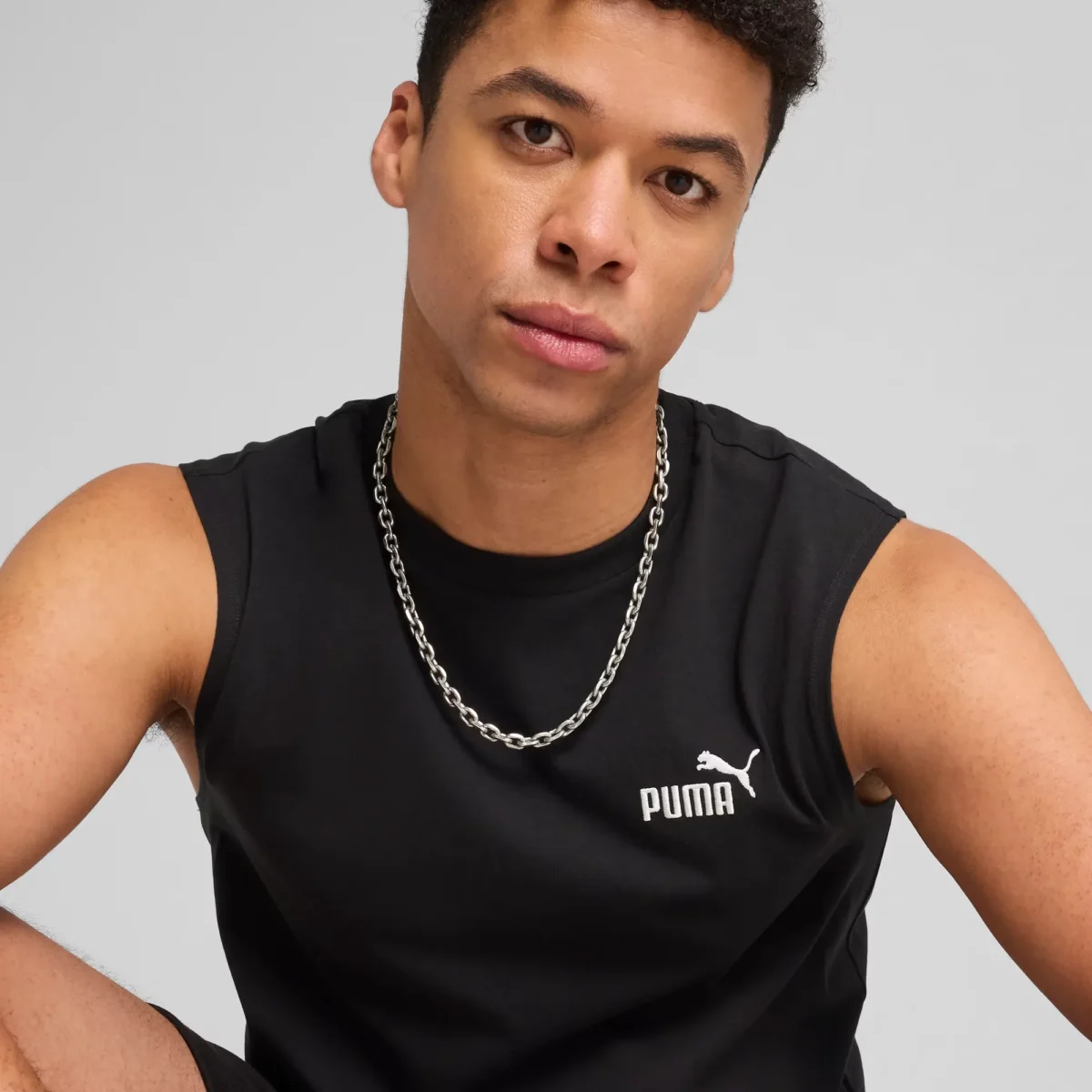 Puma Ανδρική Αμάνικη Μπλούζα Essentials No. 1 Logo