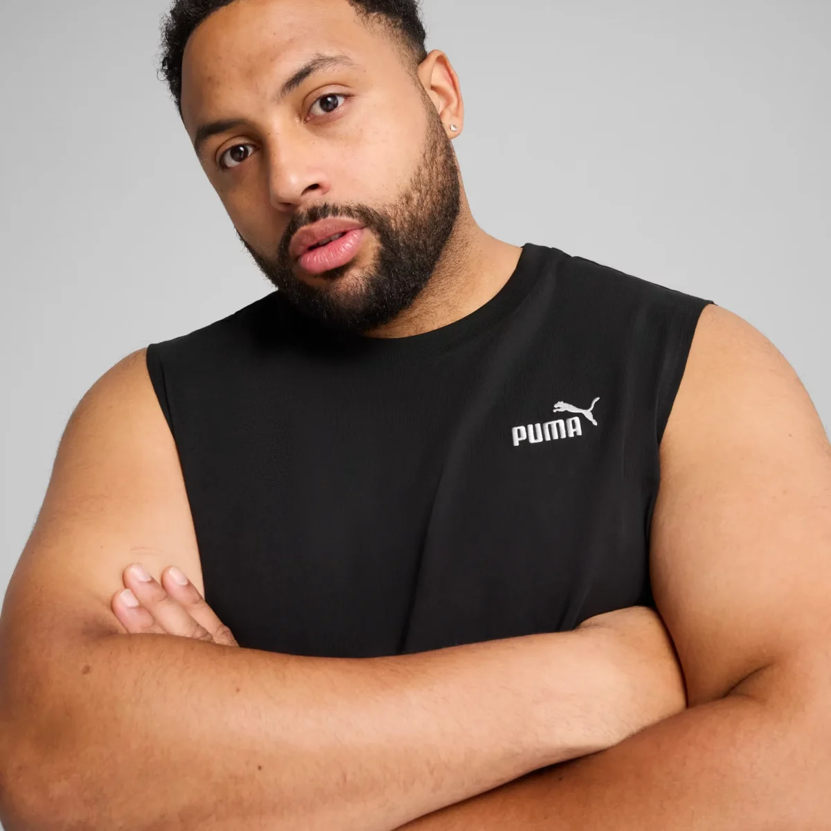 Puma Ανδρική Αμάνικη Μπλούζα Essentials No. 1 Logo