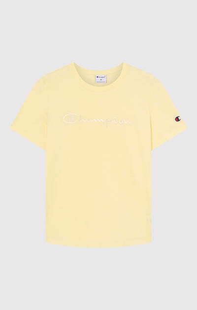 20260316112917_18aa787e Champion Γυναικείο T-Shirt Κοντομάνικο Ώχρα