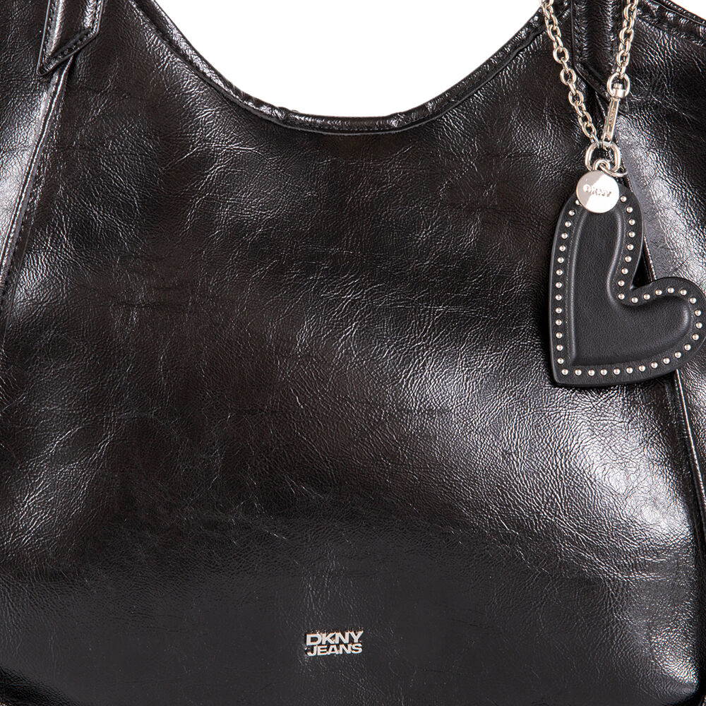 166235 DKNY Γυναικείο Τσάντα Tote MARI TOTE Μαύρο/Ασημί