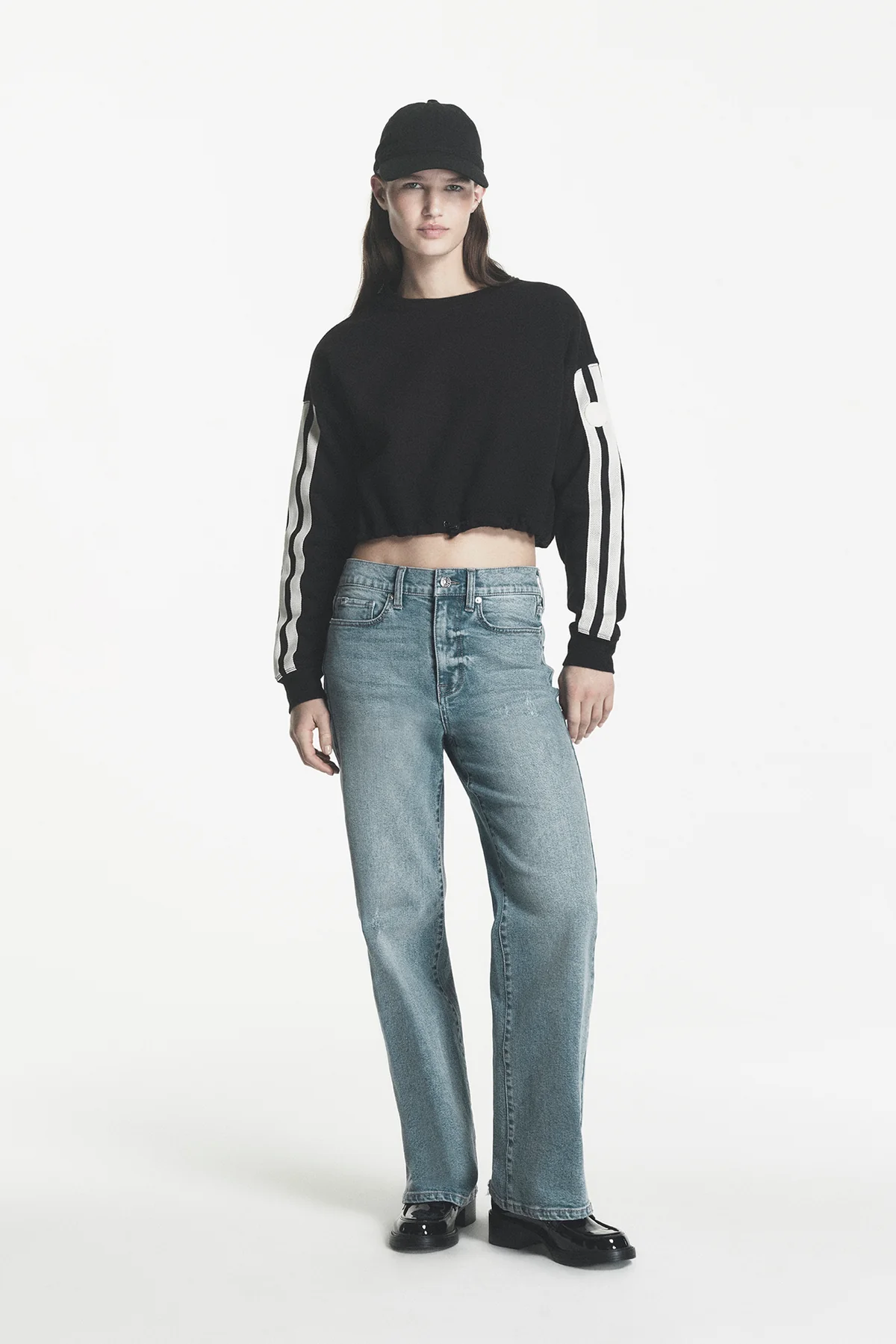 1_DP6T1869_BLK_F DKNY Γυναικείο Φούτερ Μαύρο