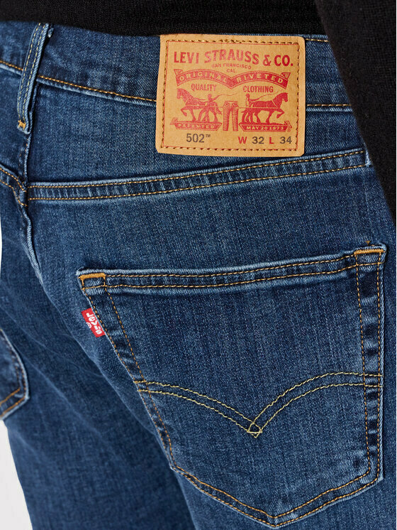 20250621042354_90fb5739 Levi's Ανδρικό Τζιν Παντελόνι 502 TAPER PANDA Σκούρο Μπλε