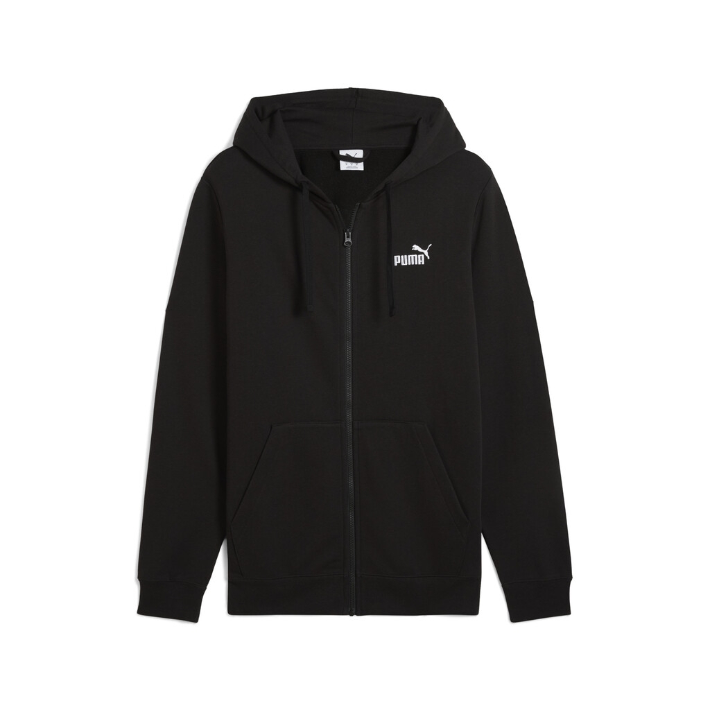 PUMA Ανδρική Ζακέτα ESS Small No. 1 Logo Full-Zip Hoodie FL Μαύρη