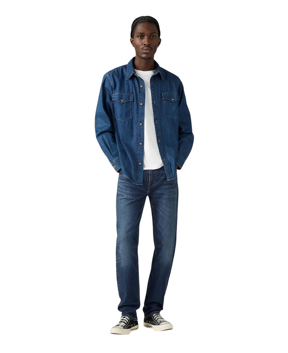 Levi's Ανδρικό Τζιν Παντελόνι 502 TAPER DARK INDIGO Σκούρο Μπλε