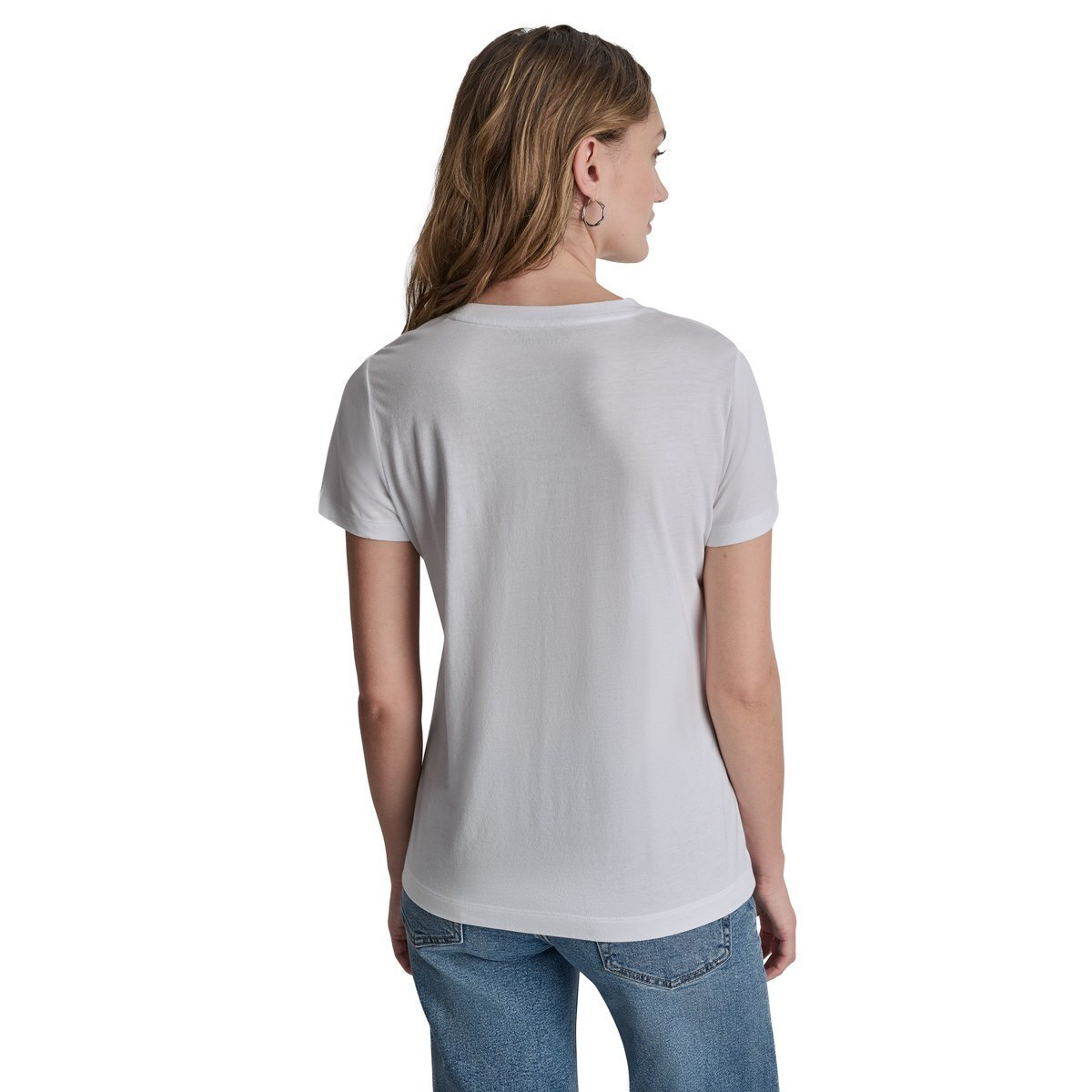 20260615110410_19a8ea74 DKNY Γυναικείο T-Shirt Κοντομάνικο Ασημί