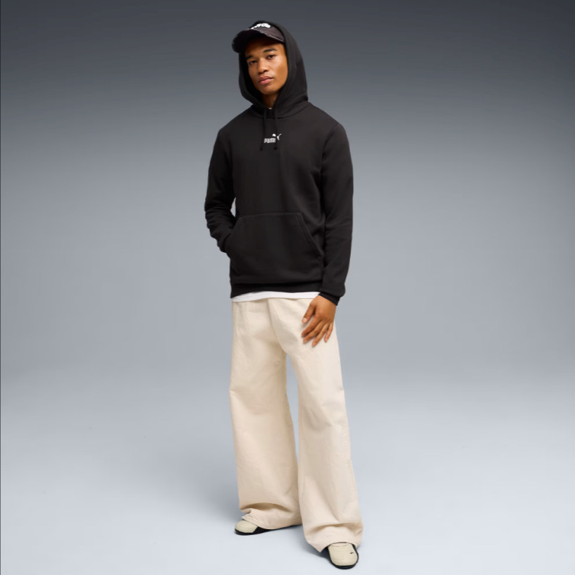 20260618155805_7ad06f56 PUMA Ανδρικό Φούτερ ESS Small No.1 Logo centered Hoodie FL Μαύρο