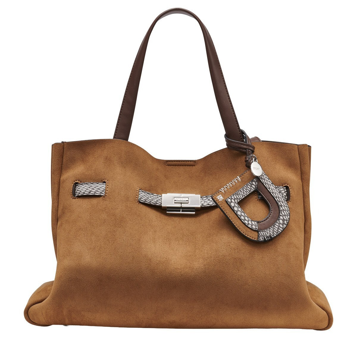DKNY Γυναικεία Τσάντα Satchel BRYAR SATCHELS Αμυγδαλί