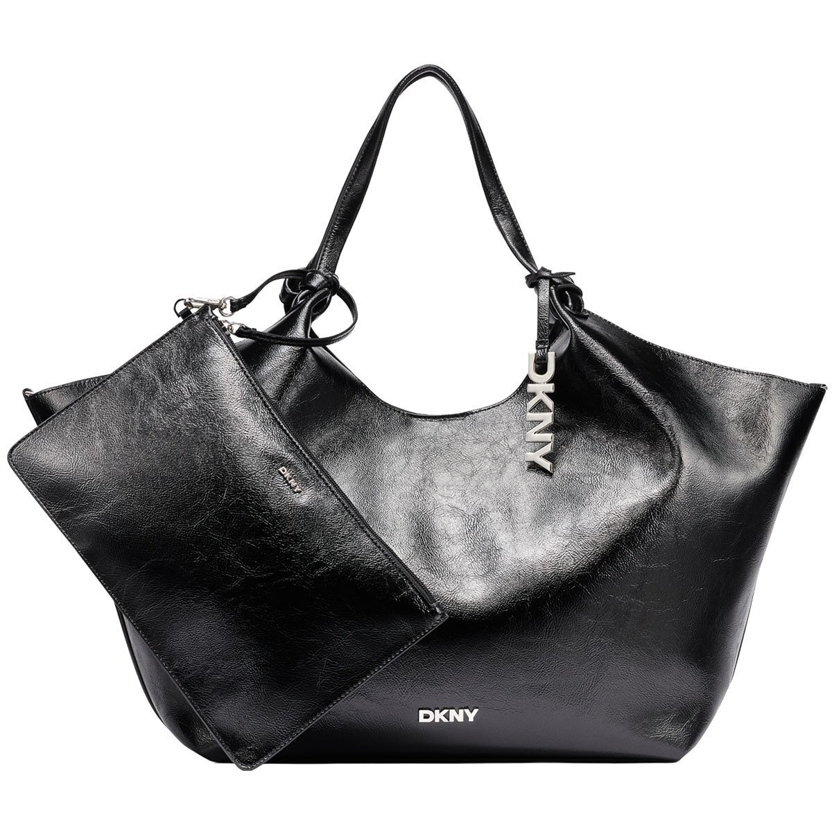 DKNY Γυναικεία Τσάντα Tote PAULA TOTE Μαύρο/Ασημί