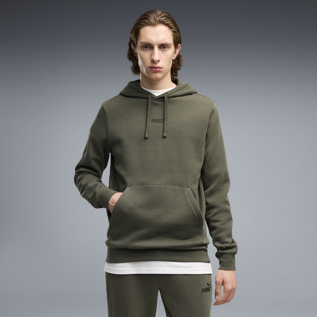 20260710122452_puma_logo_fouter_me_koukoula_khaki_692914_86 PUMA Ανδρικό Φούτερ ESS Small No.1 Logo centered Hoodie FL Μαύρο