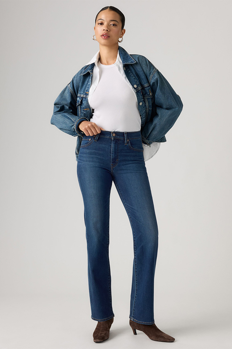 Levi's Γυναικείο Τζιν Παντελόνι 723 HIGH RISE STRAIGHT DARK INDIGO Σκούρο Μπλε