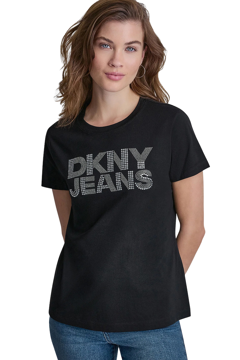 20260716163345_dkny_gynaikeia_mplouza_h7e_blk_clear_dj6t1792_h7e DKNY Γυναικείο T-Shirt Κοντομάνικο Μαύρο/Διάφανο