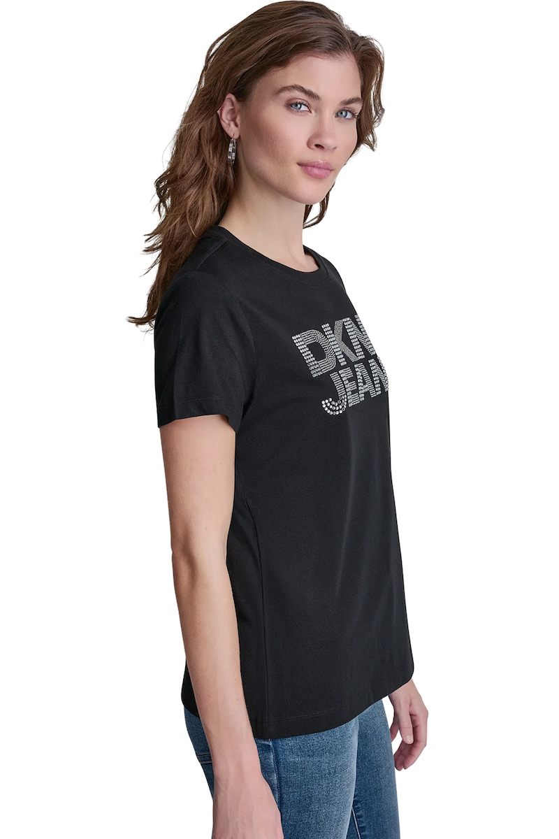 20260716163349_a358e6a5 DKNY Γυναικείο T-Shirt Κοντομάνικο Μαύρο/Διάφανο