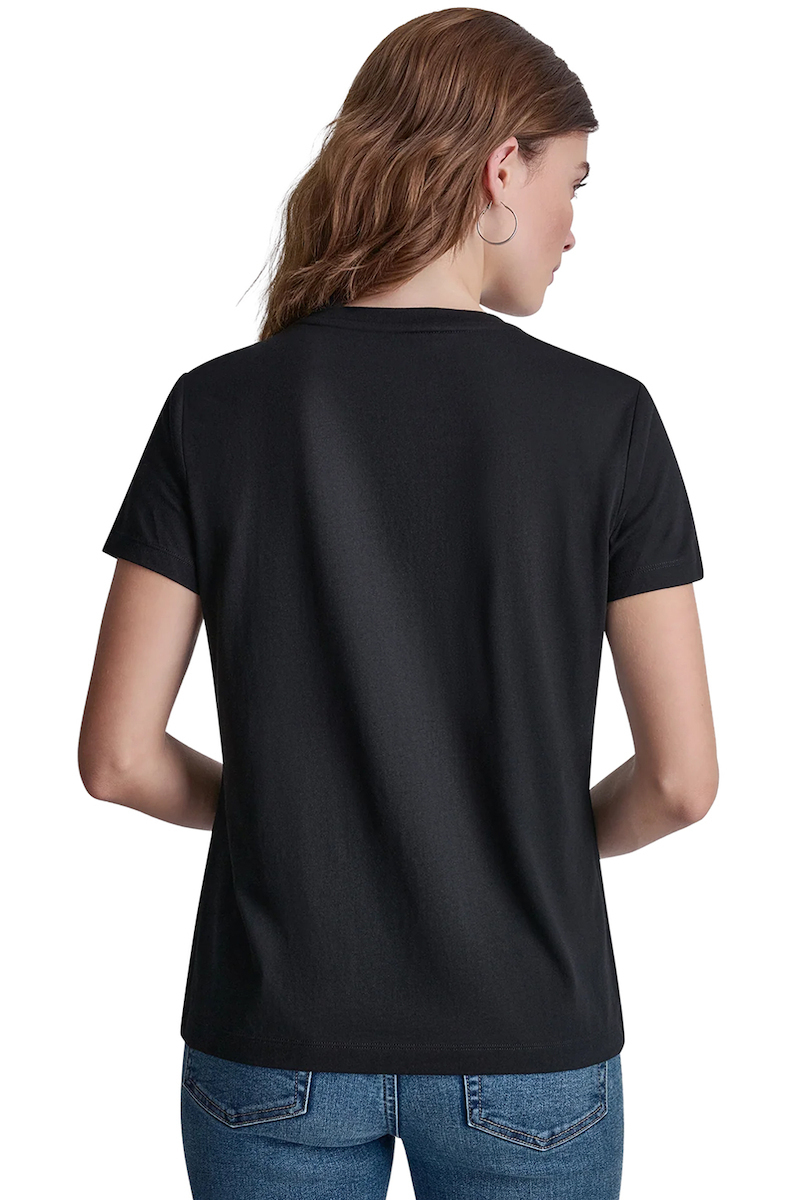 20260716163353_ee54659f DKNY Γυναικείο T-Shirt Κοντομάνικο Μαύρο/Διάφανο
