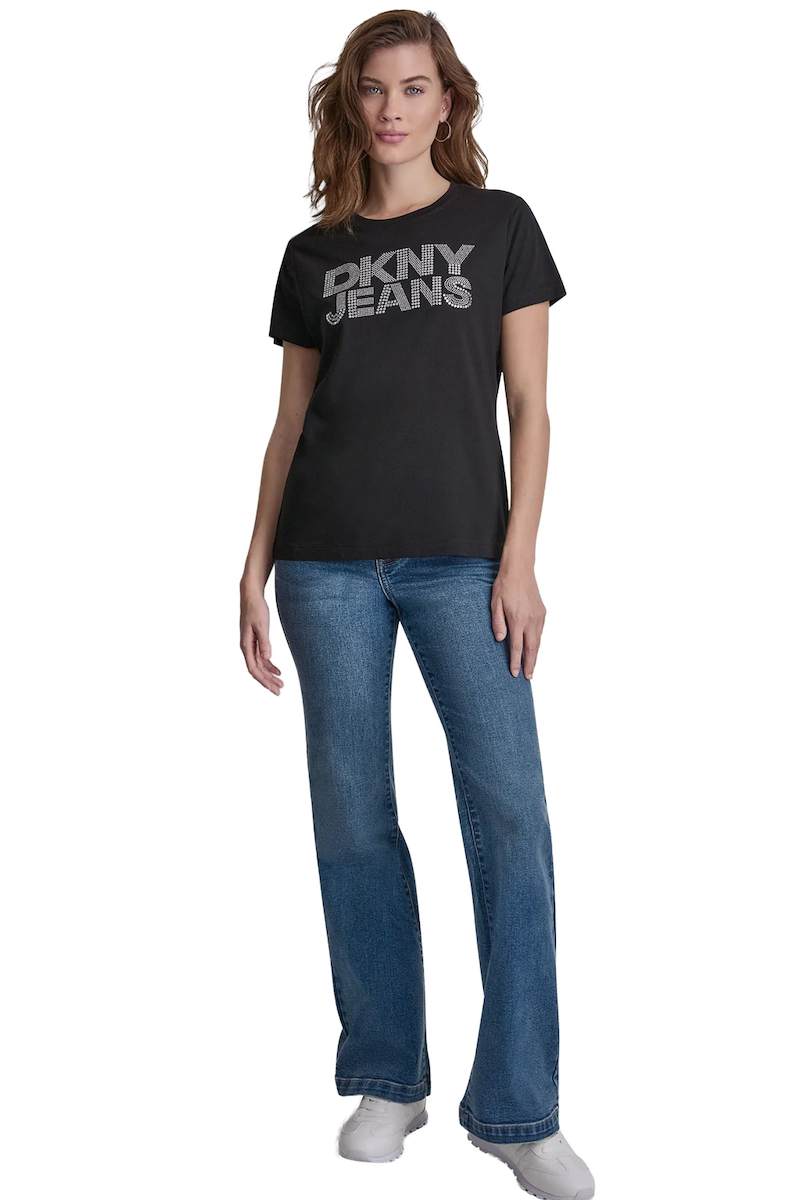 20260716163356_9ea7e09c DKNY Γυναικείο T-Shirt Κοντομάνικο Μαύρο/Διάφανο