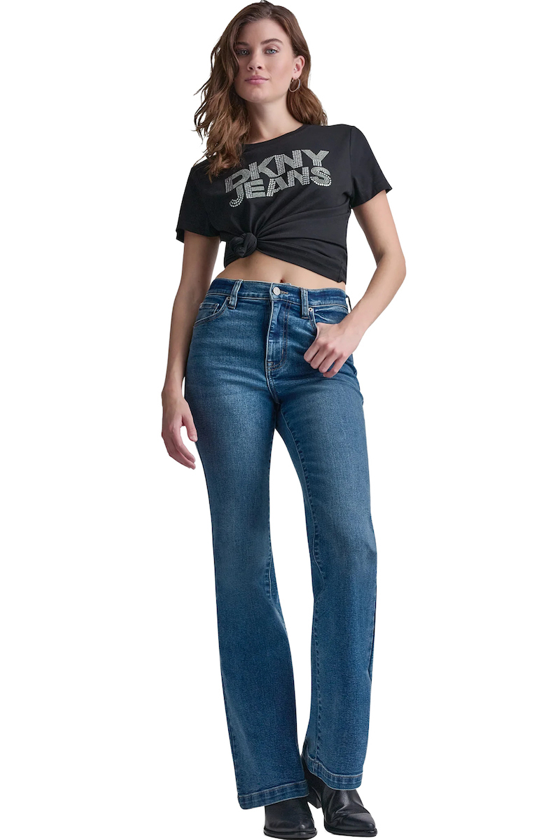20260716163359_e13d2ff5 DKNY Γυναικείο T-Shirt Κοντομάνικο Μαύρο/Διάφανο