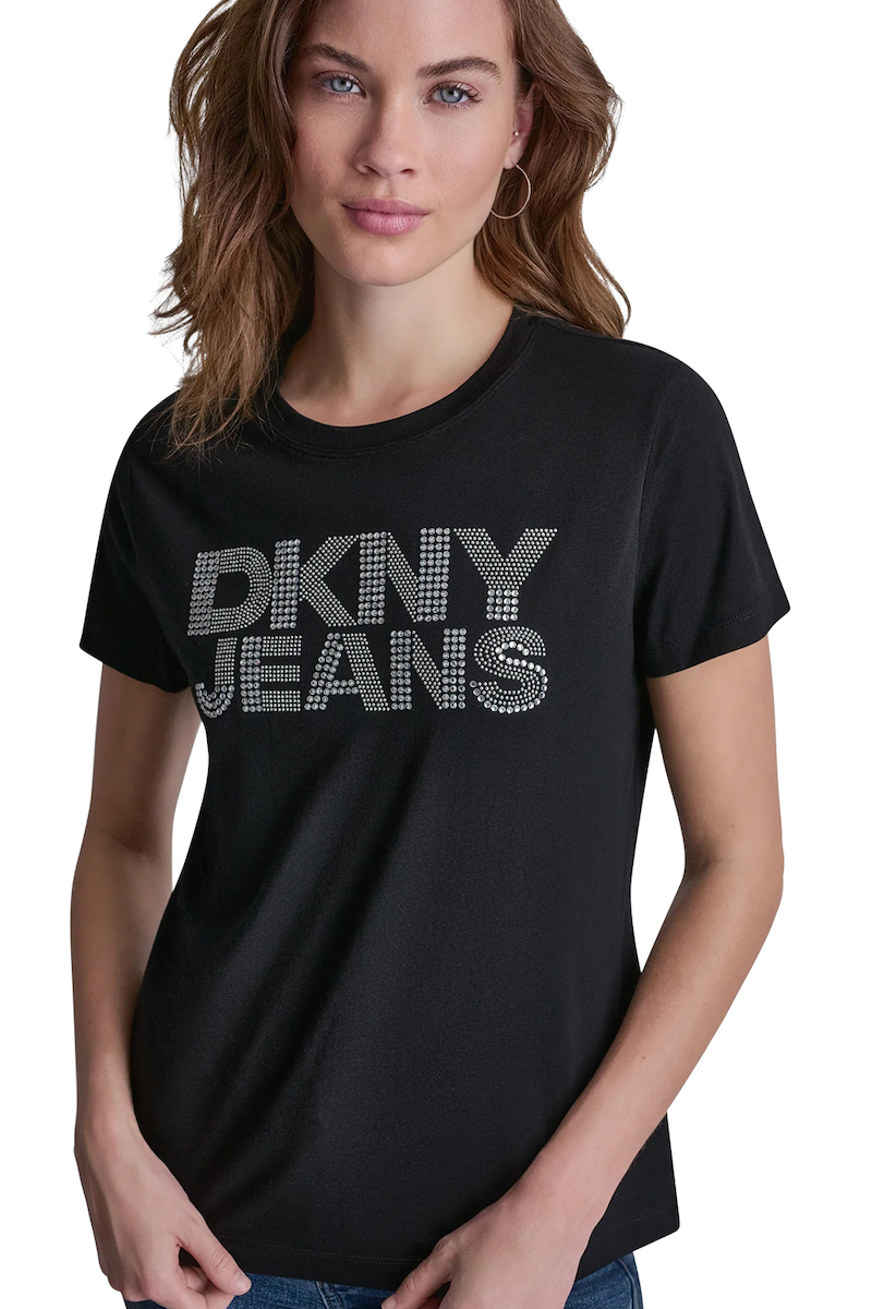 20260716163403_0a395bb8 DKNY Γυναικείο T-Shirt Κοντομάνικο Μαύρο/Διάφανο