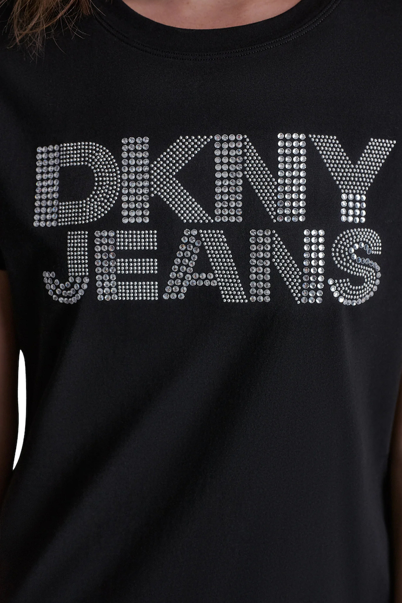 20260716163407_84f419a7 DKNY Γυναικείο T-Shirt Κοντομάνικο Μαύρο/Διάφανο