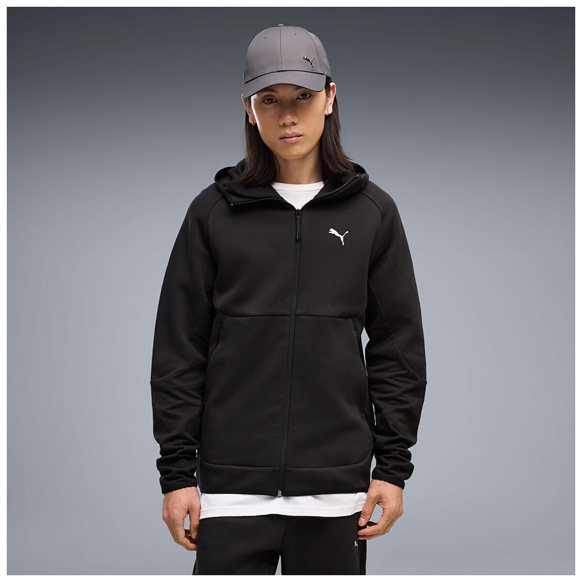 20260717114401_puma_zaketa_me_koukoula_mayri_693951_01 PUMA Ανδρική Ζακέτα PUMATECH Slim Elevated Full-Zip Hoodie DK Μαύρο