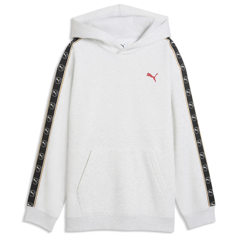 20260720143450_puma_paidiko_fouter_me_koukoula_leyko_hoodie_fl_695970_05 PUMA Παιδικό Φούτερ ESS ELEVATED TAPE Relaxed Hoodie FL B Λευκό