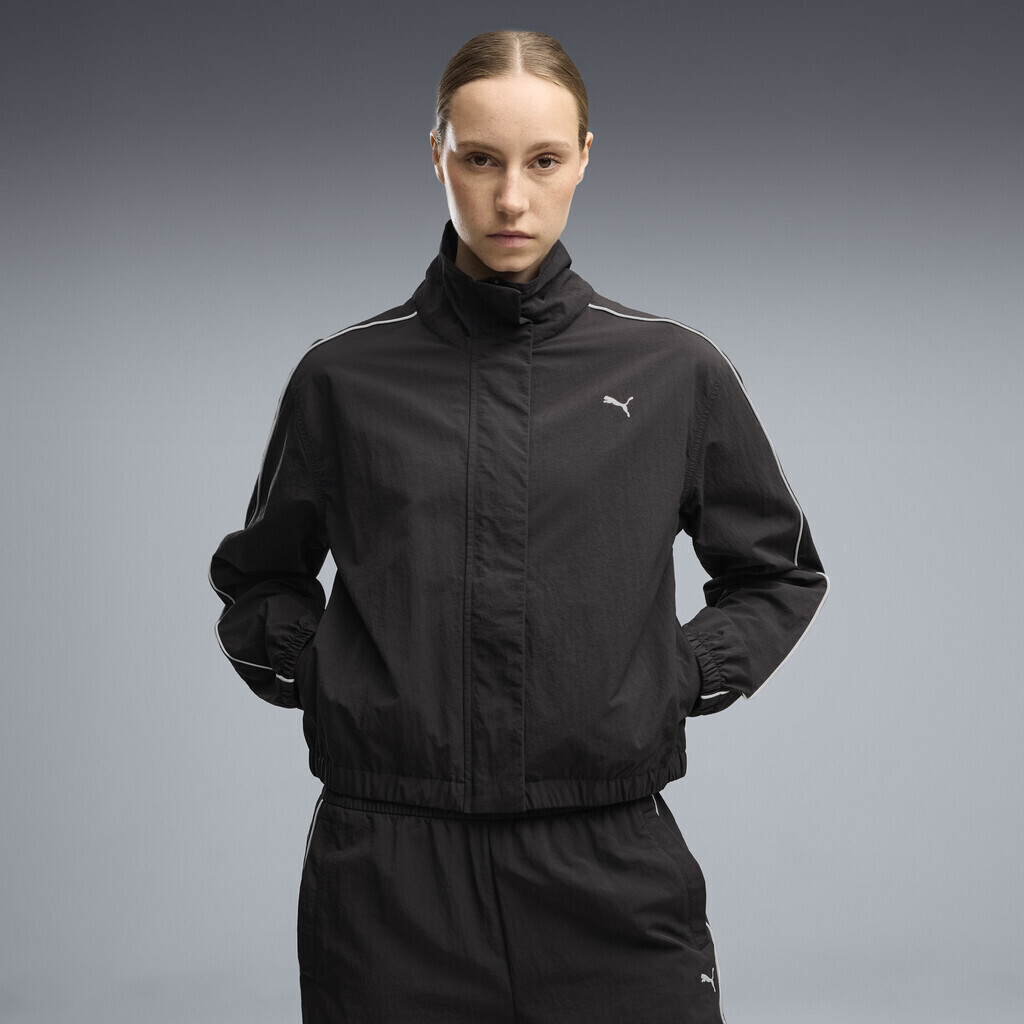 PUMA Γυναικεία Ζακέτα W Tropical Speed Moto Woven Jacket Μαύρη