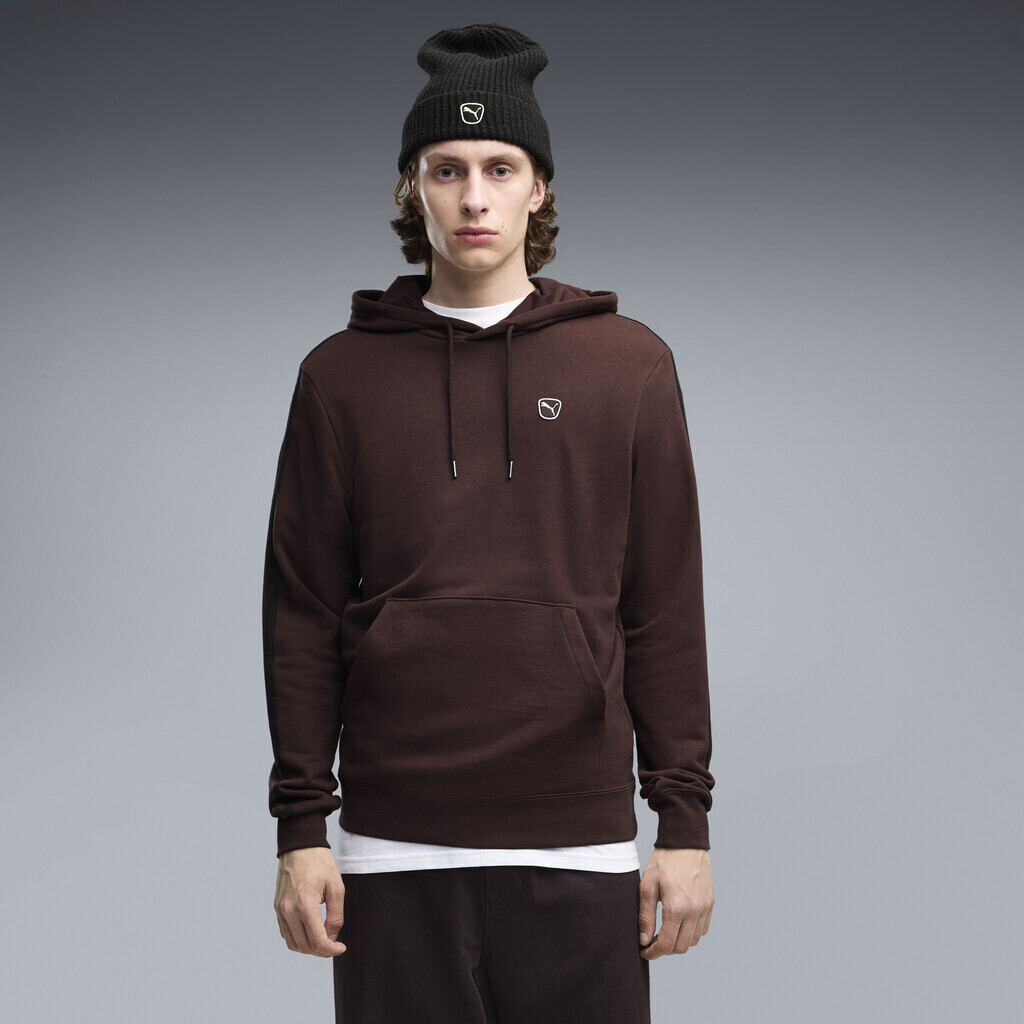 20260722141438_932df8e9 PUMA Ανδρικό Φούτερ ESS ELEVATED Hoodie FL Σκούρο Καφέ