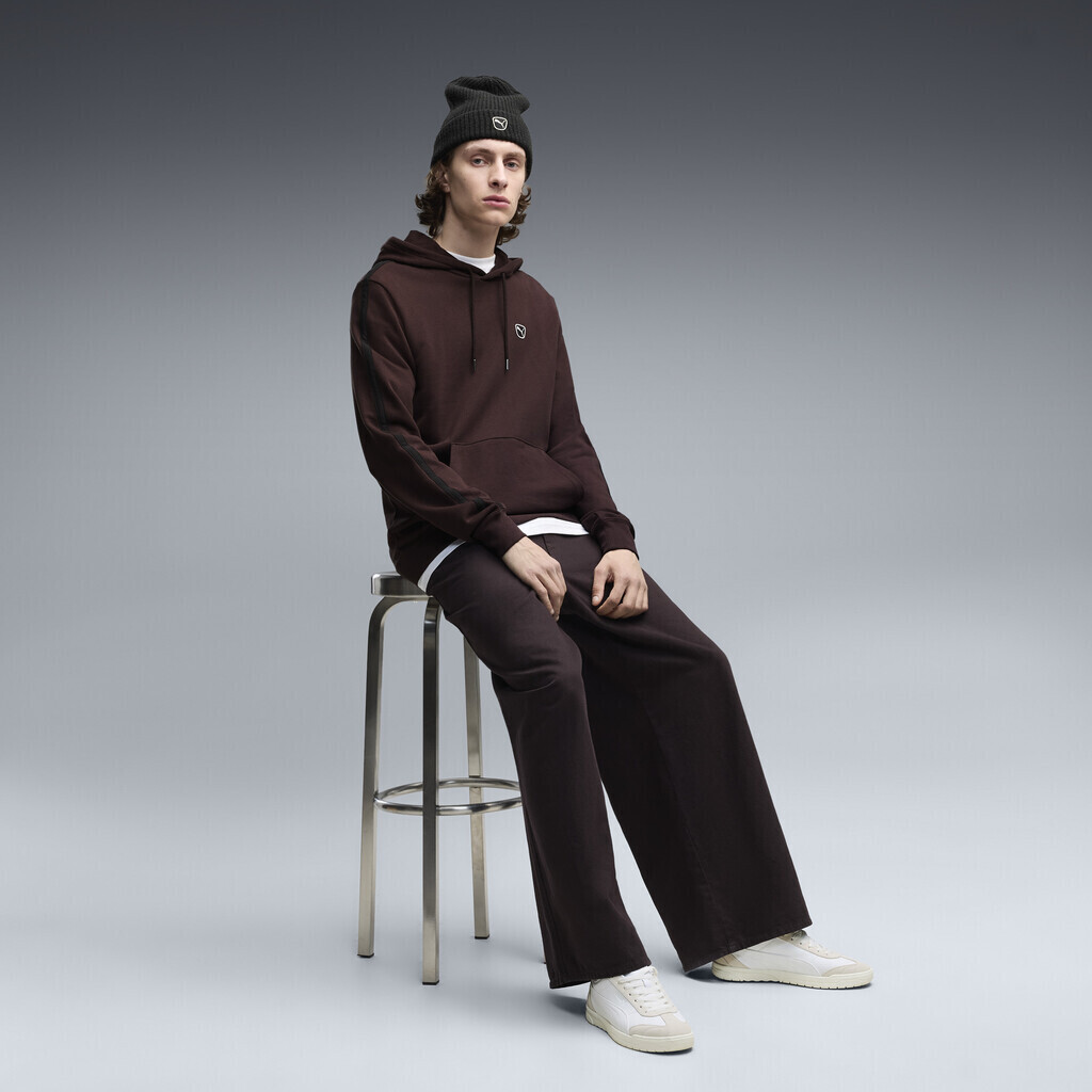 20260722141446_fd5a83e1 PUMA Ανδρικό Φούτερ ESS ELEVATED Hoodie FL Σκούρο Καφέ