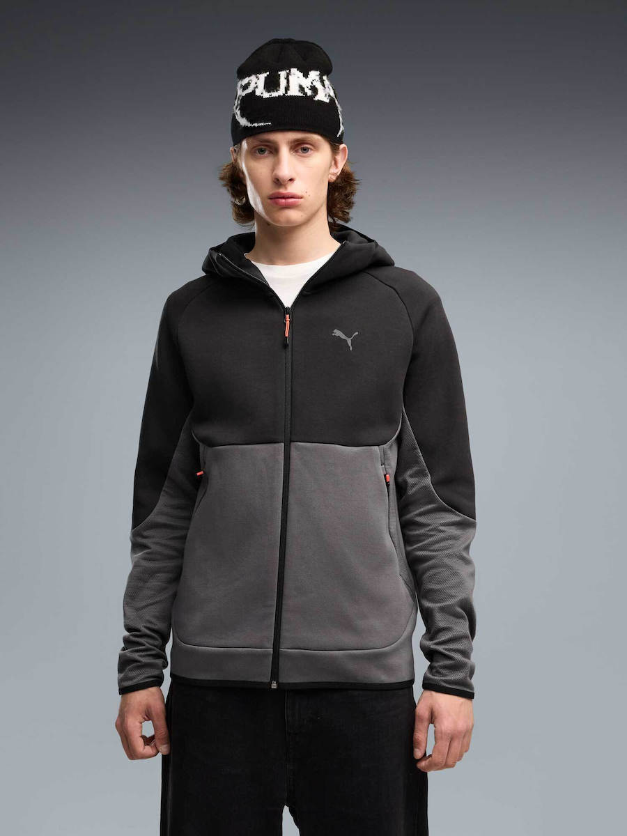 20260727160553_puma_zaketa_me_koukoula_dk_grey_693951_34 PUMA Ανδρική Ζακέτα PUMATECH Slim Elevated Full-Zip Hoodie DK Μαύρο
