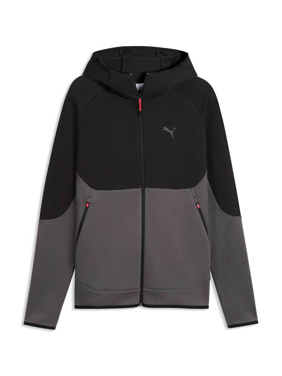 20260727160601_0afc4149 PUMA Ανδρική Ζακέτα PUMATECH Slim Elevated Full-Zip Hoodie DK Μαύρο