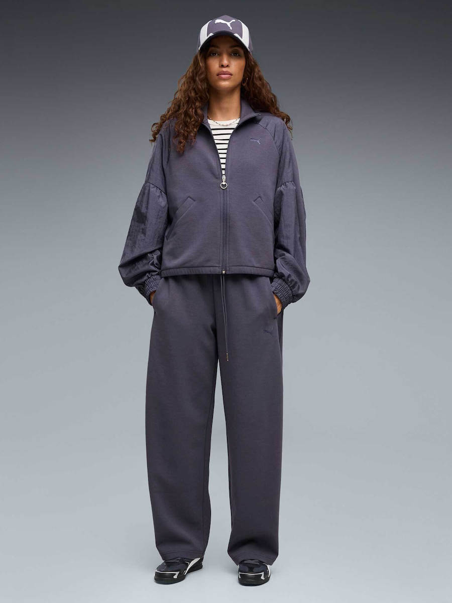 20260727161812_bfbc5a8c PUMA Γυναικείο Παντελόνι Φόρμας HER Relaxed DK Barrel Leg Pants Σκούρο Μπλε