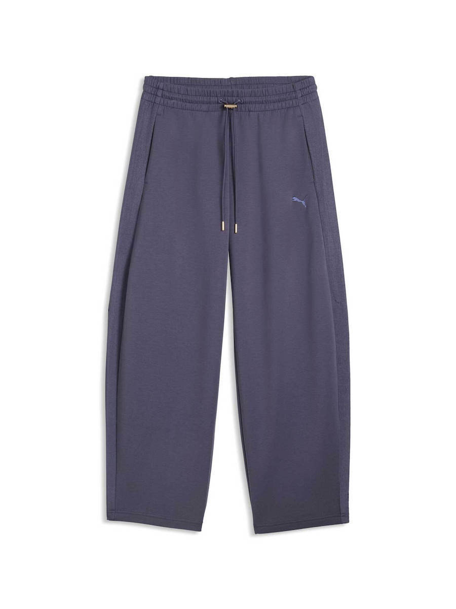 20260727161815_86042415 PUMA Γυναικείο Παντελόνι Φόρμας HER Relaxed DK Barrel Leg Pants Σκούρο Μπλε