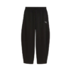 20260804131658_puma_panteloni_formas_fardy_fleece_mayro_695423_01 PUMA Γυναικείο Παντελόνι Φόρμας ESS Relaxed Barrel Leg Pants FL Μαύρο
