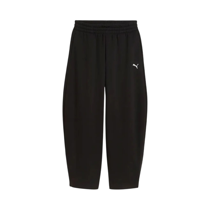 20260804131658_puma_panteloni_formas_fardy_fleece_mayro_695423_01 PUMA Γυναικείο Παντελόνι Φόρμας ESS Relaxed Barrel Leg Pants FL Μαύρο