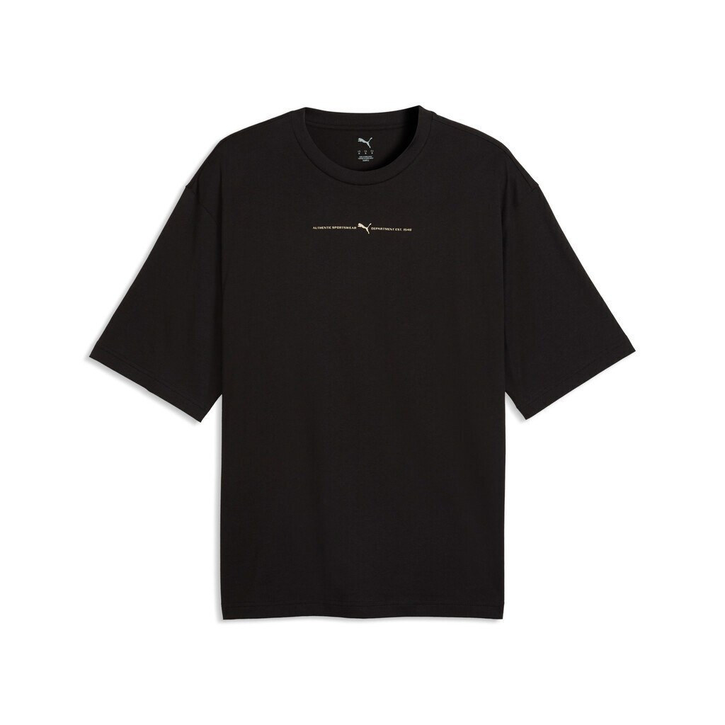 PUMA Ανδρικό T-Shirt Κοντομάνικο GRAPHICS Boxy Foil Tee Μαύρο