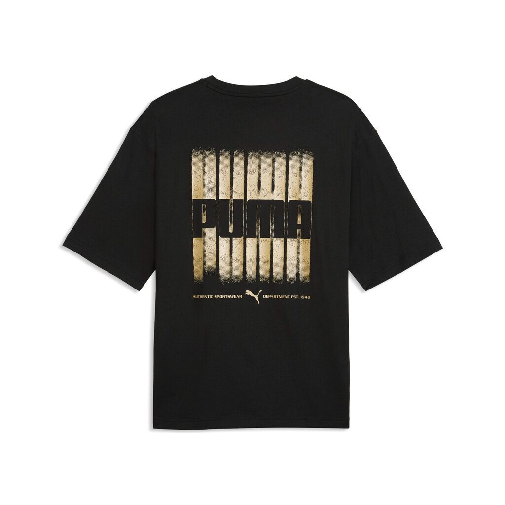 PUMA Ανδρικό T-Shirt Κοντομάνικο GRAPHICS Boxy Foil Tee Μαύρο